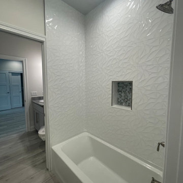 Tub Surround and Shower- 3D Wavy tiles