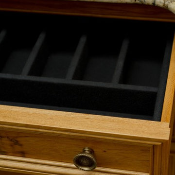 Classical Knotty Hickory Padded Silverware Drawer