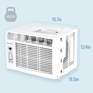 8,000 BTU Window-Mounted Air Conditioner With "Follow Me" LCD Remote Control
