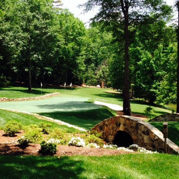 Spartanburg, SC Golf Green with Synthetic Grass and Fringe