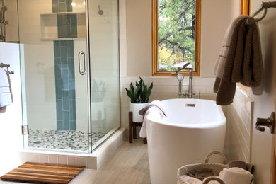 Bathroom - coastal bathroom idea in Denver