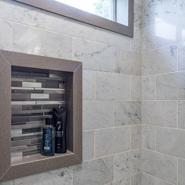 Traditional Gray Bathroom Updates on Pierpoint Circle - Shower Details