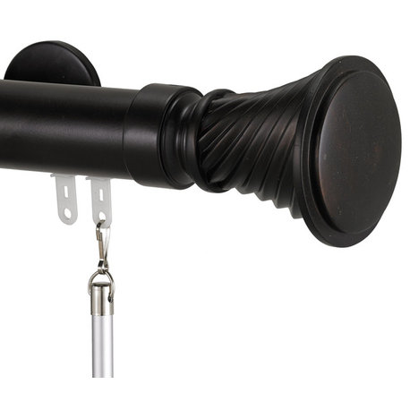 Deco-Traverse Rod 2 With Elfin Finial, Maroon, 60