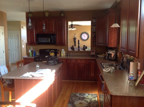 Tired Of Cherry Cabinets - How To Brighten Up A Kitchen With Cherry Cabinets Tired Of Cherry Cabinets - How To Brighten Up A Kitchen With Cherry Cabinets