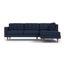 Hypoallergenic Sectional Sofas Houzz Apt2b Logan 2 Piece Sectional Sofa Navy Chaise On Right