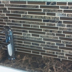 Brown Granite Marble Glass Ragtime Mosaic - Tile