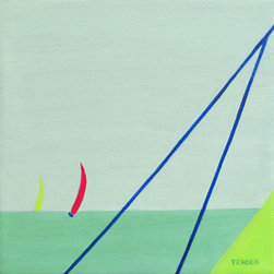 "Red and Green Sails on the Horizon" by Siri Tenden - Artwork