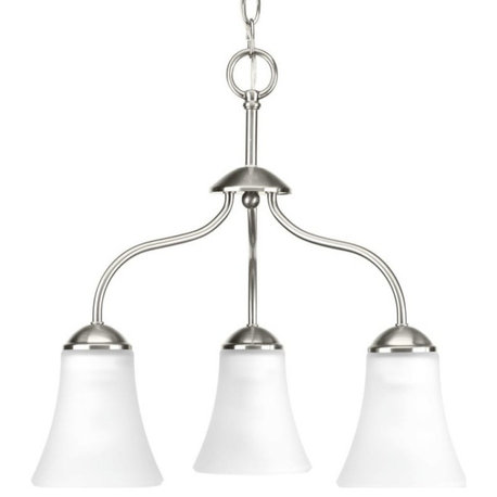 3-Light Chandelier, Brushed Nickel