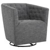Reeves Swivel Armchair, Quarry Fabric
