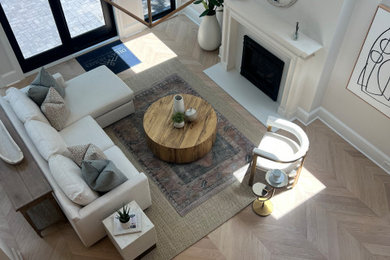 Inspiration for a modern living room remodel in DC Metro