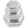 Novica Handmade Hexagonal Palace Aluminum Decorative Boxes, 3-Piece Set