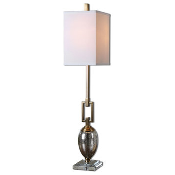 Uttermost 29338-1 Copeland Buffet Lamp - Glass and Bronze