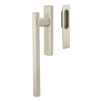 Stockholm Lift and Slide Door Handle, Satin Nickel, Interior Handle and Exterior