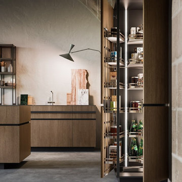 Dark Wood Veneer Kitchen Cabinets Collection By Darash
