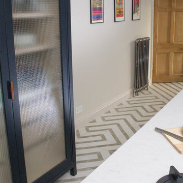 The Wexler rough sawn oak kitchen - storage unit.