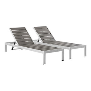 Modern Contemporary Urban Outdoor Patio Chaise Lounge Chair Black