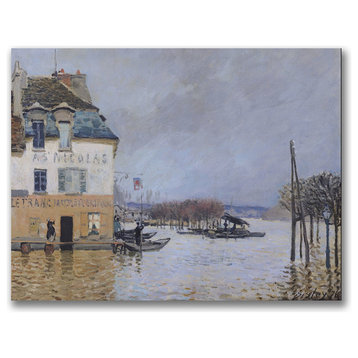 'The Flood at Port Marly' Canvas Art by Alfred Sisley