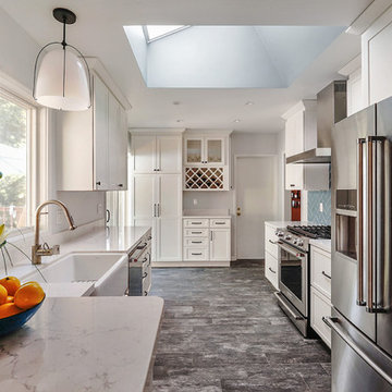 White & Blue Kitchen
