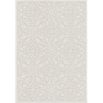 Orian Boucle' Biscay Rug 5'2"x7'6" Off-White Rug