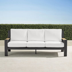 Calhoun Sofa With Cushions In Aluminum - Patio Furniture And Outdoor Furniture