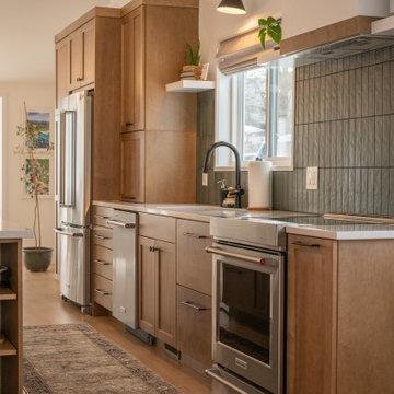 Warm, Earthy Main Level Remodel w/ Natural Wood and Stone Features
