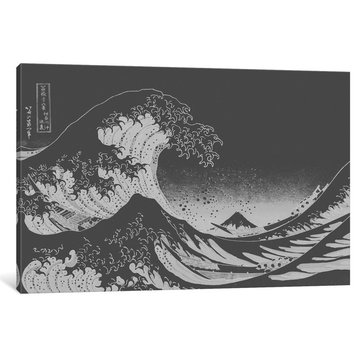 "Sketch of Great Wave" by 5by5collective, Canvas Print, 18"x12"