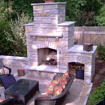 Fireplace, Built-In-Grill with Bar