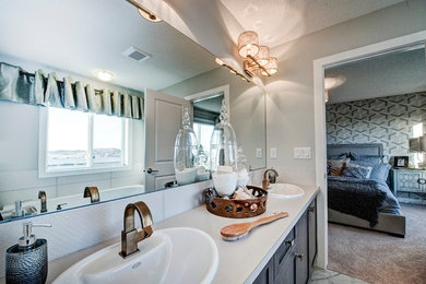 Example of a trendy bathroom design in Calgary
