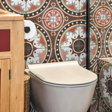 Bold Mediterranean-Inspired Guest Bathroom & Shower Room | Alfa Tiles UK