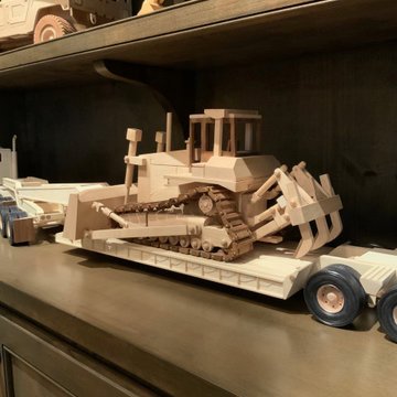 McKinney Texas custom wooden vehicle display unit