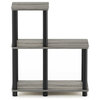 Furinno Turn-N-Tube Wood Accent Decorative Shelf in French Oak Gray/Black