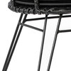 Ishani Indoor-Outdoor Synthetic Rattan and Iron Chair With Cushion, Set of 2