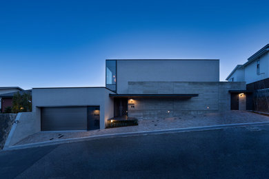 Свежая идея для дизайна: большой дом в стиле модернизм - отличное фото интерьера