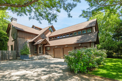 Inspiration for a contemporary exterior home remodel in New York
