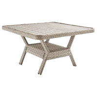 Emma Mason Signature New Era Outdoor Chat Table Poly Top, Pebble, SOU0062