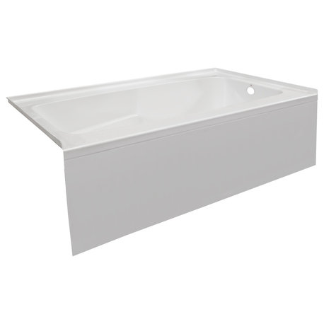 Valley Acrylic Above Floor Rough In pSTARK Acrylic Multi-Layered Bath Tub 72", W