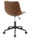 Lumisource Duke Task Chair, Black Base, Espresso PU Leather, Orange Stitching