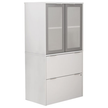 I3 Plus Lateral File With Storage Cabinet, White