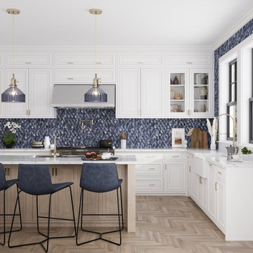 Prism Storm Beveled Diamond Cast Glass Mosaic Tile