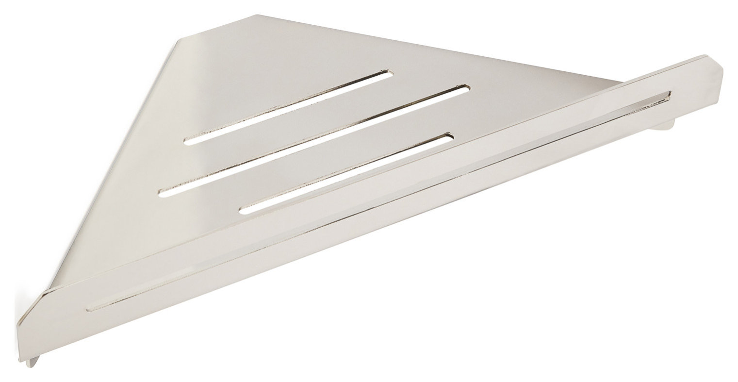 Bathroom Floating Corner Shower Shelf, Polished