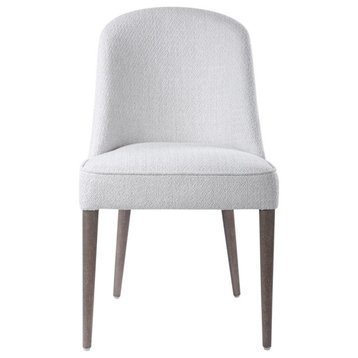 Uttermost Brie Armless Chair, White, Set of 2