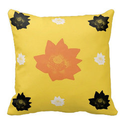 Tomova Jai Designs - Lotus Bloom Decorative Pillow, Freesia - Decorative Pillows