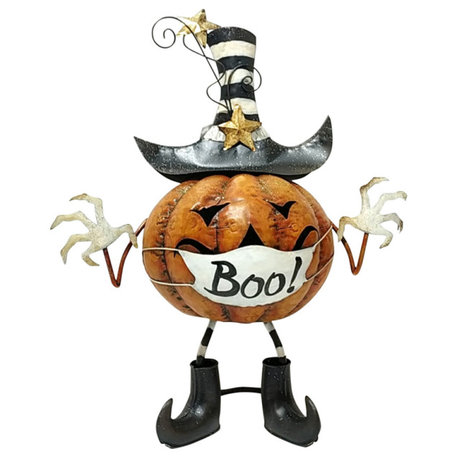 22" Tall "Creeper" Jack-O-Lantern With Face Mask