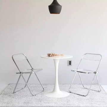 Modern Clear Lucite and Acrylic Folding Game Chairs