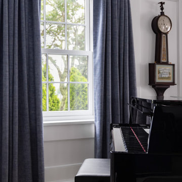 Upscale Maritime in Mystic Living Room and Den