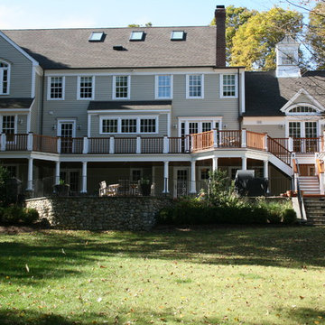 Barn, deck, addition and kitchen