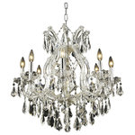 Elegant Lighting - Royal Cut Clear Crystal Maria Theresa 9-Light - 2801 Maria Theresa Collection Hanging Fixture D26in H26in Lt:8+1 Chrome Finish (Royal Cut Crystal). Bring the beauty and passion of the Palace of Versailles into your home with this ageless classic. The Maria Theresa has been the gold standard for elegance