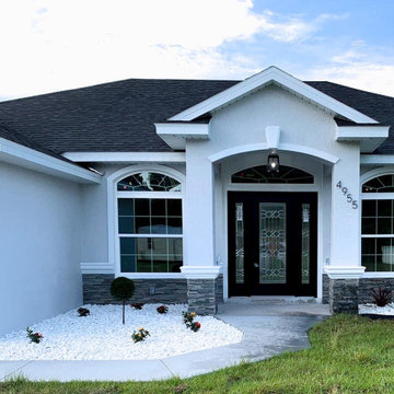 Exterior with Mountain White Unitek Natural Stone Panels