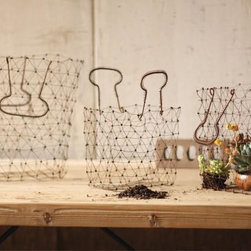 Wire Shopping Baskets, Set of 3 - Baskets