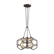Cinko 3-Light LED Pendant, Oil Brushed Bronze
